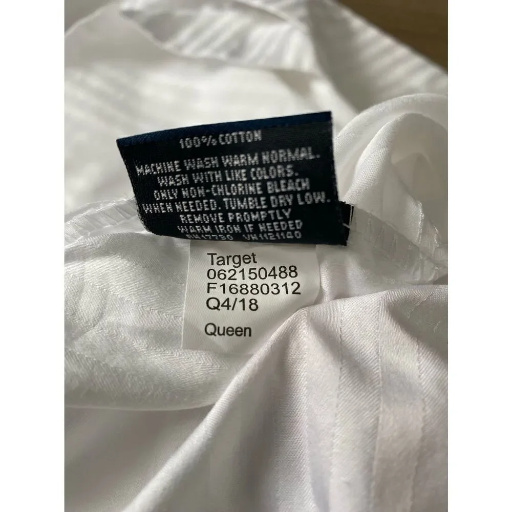 Fieldcrest Dolby Striped Double Stitched Detail Bed Pillowcase Set